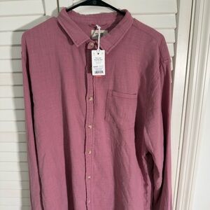 Marine Layer Men's Classic Stretch Salvage Cotton Linen Shirt